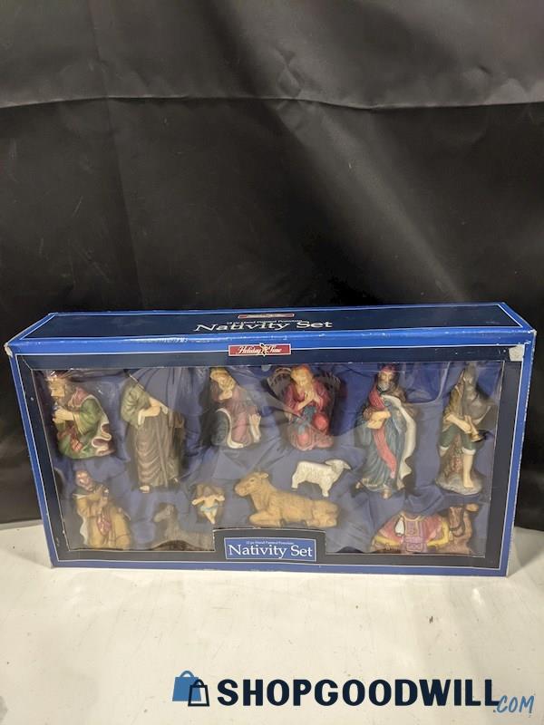 12 Pc Hand Painted Porcelain Nativity Set | ShopGoodwill.com