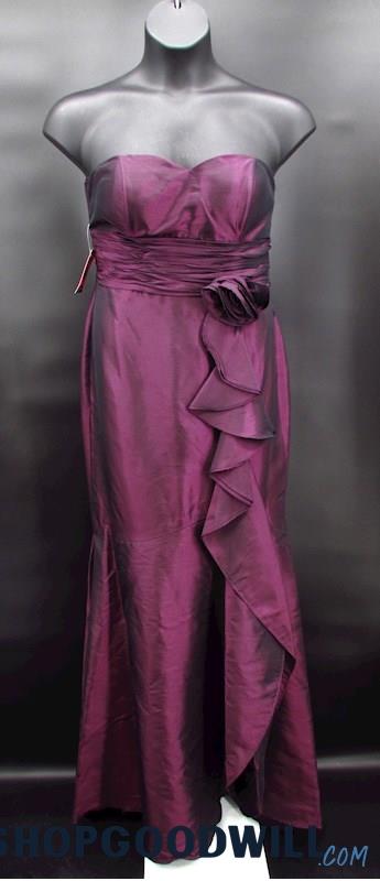 NWT Cinderella Divine Women's Dark Purple Mermaid Sweetheart Formal Dress SZ L