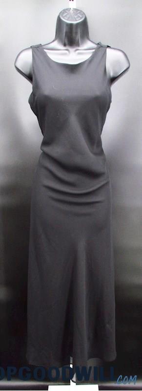 Alyn Paige Women's Black Long Slip Sleeveless Boatneck Formal Dress SZ 5/6