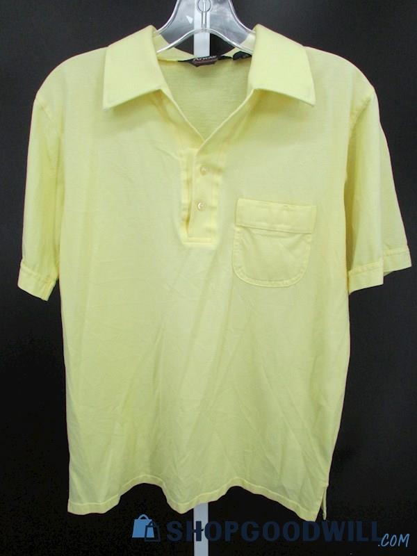 Arrow Tournament Men's Vintage Yellow Short Sleeve Polo SZ M