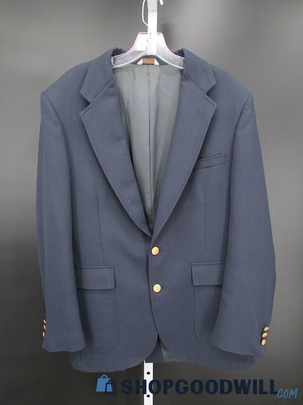 Vintage Victor Clothing Co. Men's Navy Blazer SZ 44R