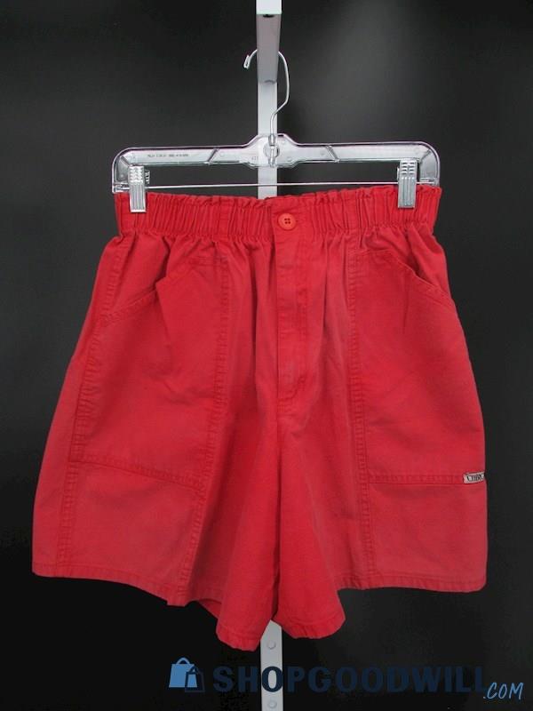 Vintage Cherokee Women's Red Paper Bag Shorts SZ 14