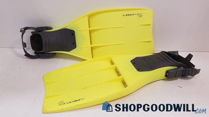 (B) Yellow Dacor Scuba Diving Fins Size Medium | ShopGoodwill.com