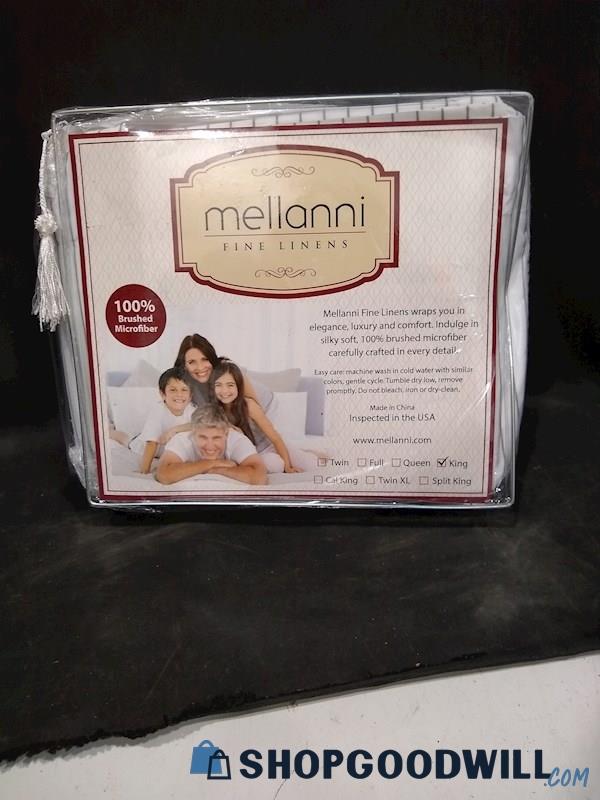 Mellanni Fine Linens Size King Striped Bed Sheet Set | ShopGoodwill.com