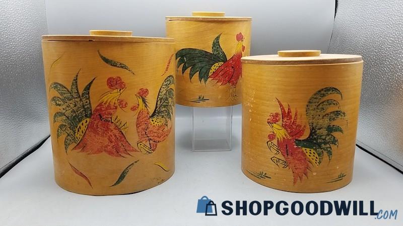 6pc Wooden Nesting Roosters Canister Set W Lids ShopGoodwill Com   84ea434e 64a8 422a 92c9 65d52309268dinem 06131 