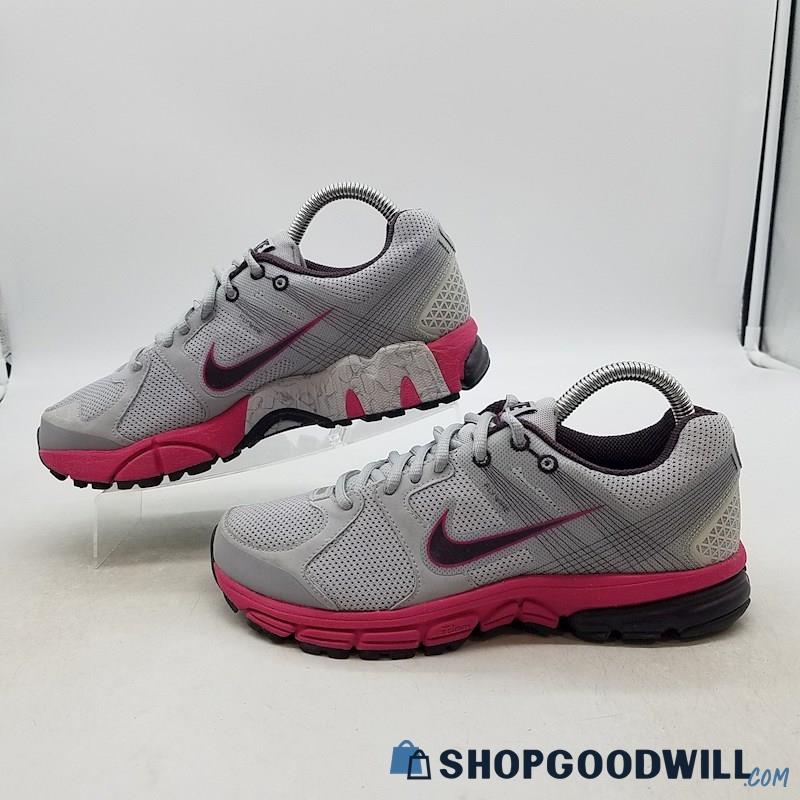 Nike Women's Air Zoom Structure 15 Gray/Pink Synthetic Sneakers Sz 8