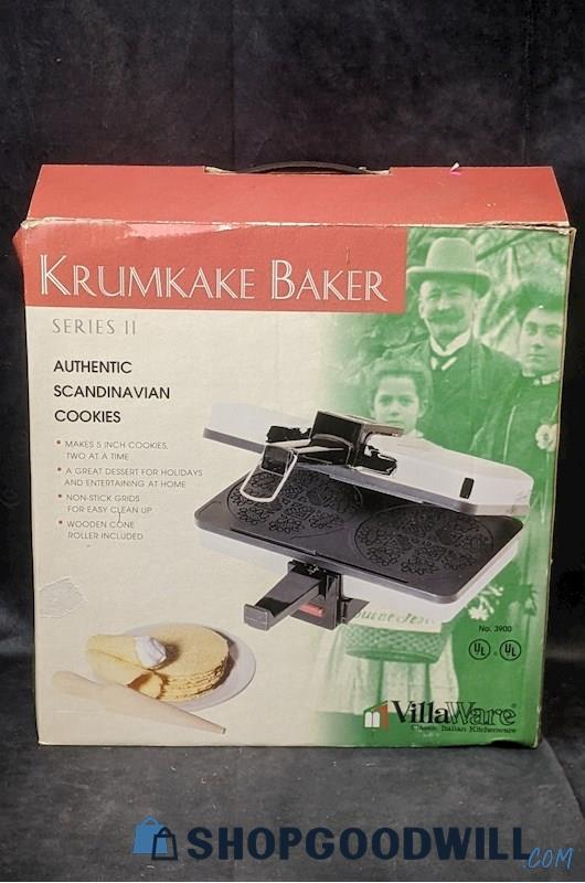 Villaware Krumkake Baker Series Ii Powers On Authentic Scandinavian