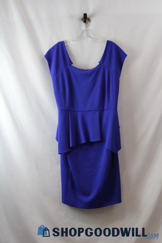 NWT Lane Bryant Women's Royal Blue Peplum Dress sz 24