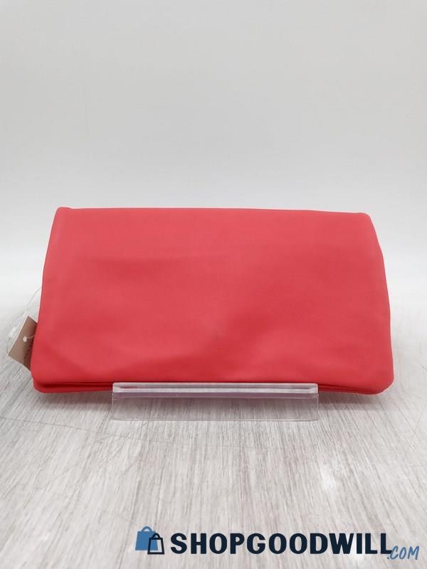 NWT Ann Taylor Red Leather Foldover Clutch Handbag Purse