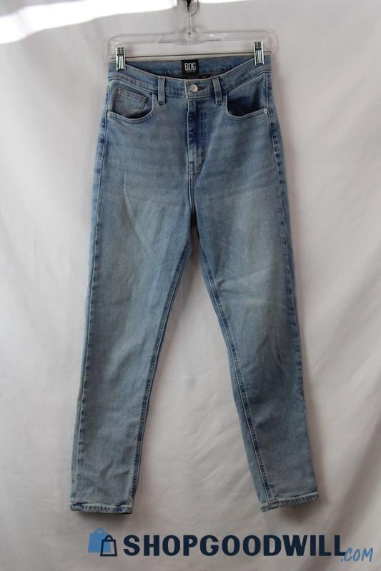 Urban Outfitters Women's Blue High-Rise Cropped Girlfriend Jeans sz 28