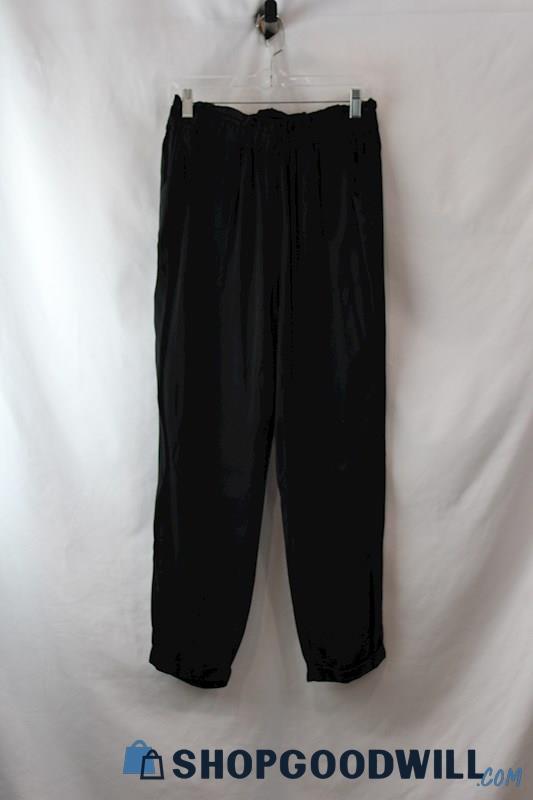 Know One Cares Women's Black Pull on Straight Leg Loose Fit Pant SZ M 