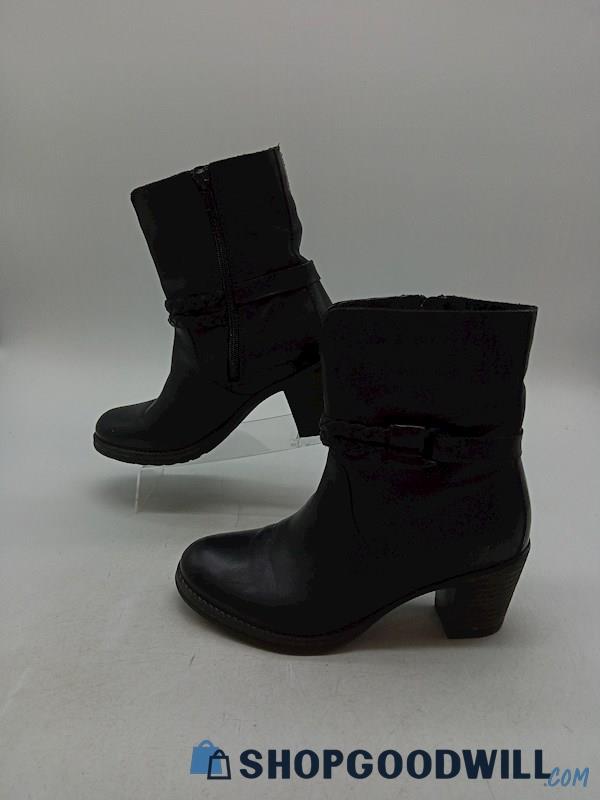 Umberto Raffini Verona Women's Black Leather Side Zip Boots SZ EU 37