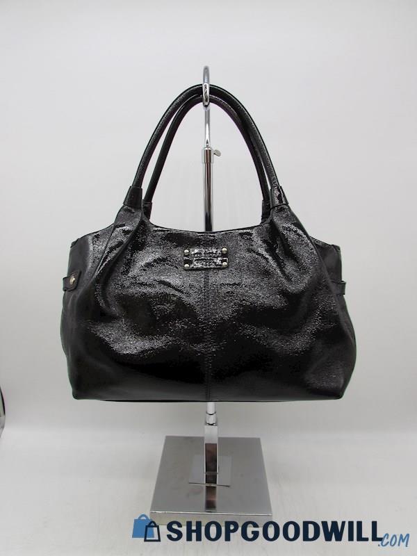 Kate Spade Berkshire Road Stevie Black Patent Leather Shoulder Handbag Purse 