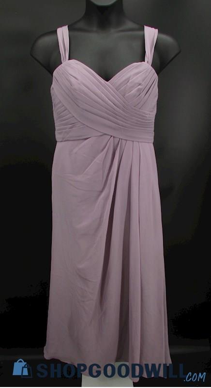 Sorella Vita Women's Dusty Purple Pleated Sweetheart Formal Gown SZ 14