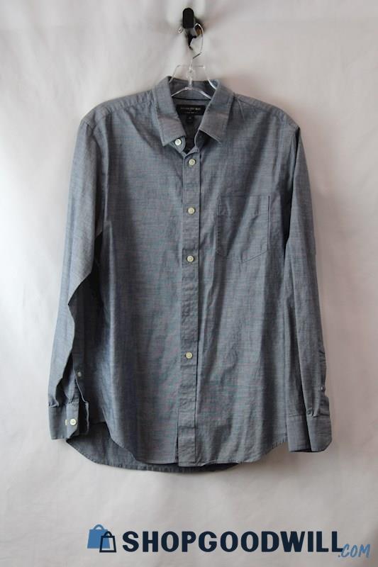 Banana Republic Men's Steel Blue Button Up Long Sleeve Shirt SZ M