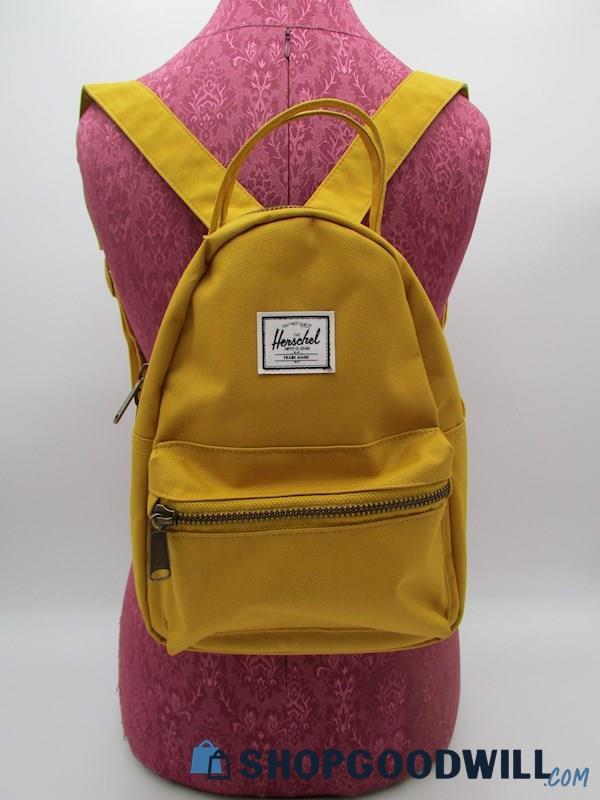Herschel Supply Co. Nova Mini Harvest Gold Canvas Backpack Handbag Purse