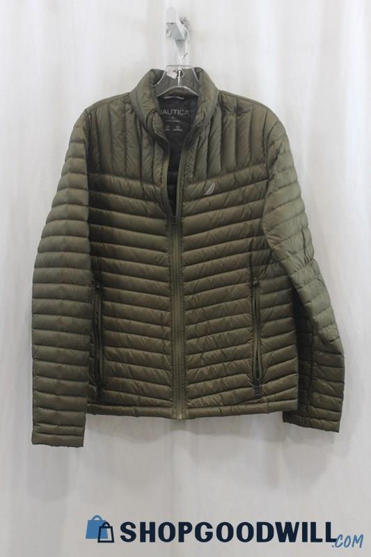 Nautica Men's Olive Green Down Jacket SZ S