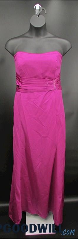 NWT Alfred Angelo Women's Fuchsia Strapless Sheath Formal Dress SZ 22W