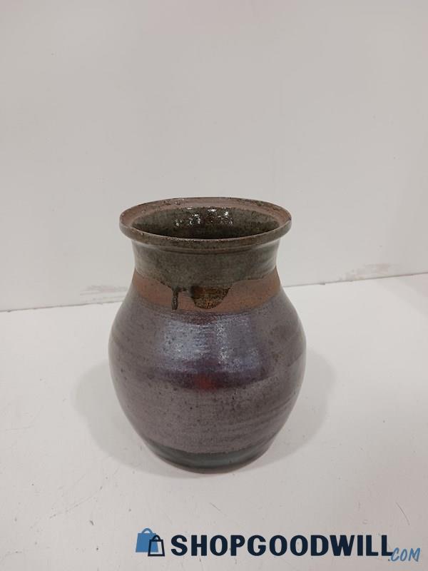 Vintage Brown, Purple,green Planter Pottery Vase | ShopGoodwill.com