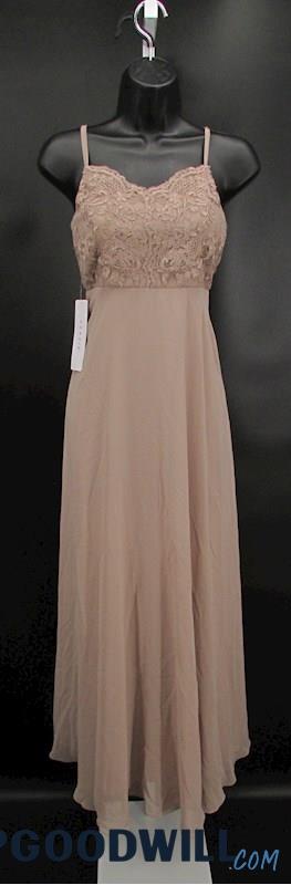 NWT Azaaie Women's Taupe Empire Formal Dress SZ J10