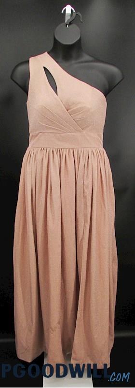 Unbranded Women's Rose Gold Glitter One Shoulder Formal Dress SZ XL