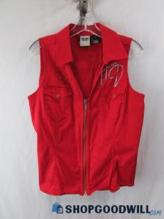 Harley-Davidson Full Throttle Saloon Michael "Fajita Mike" Garner Red Vest SZ L