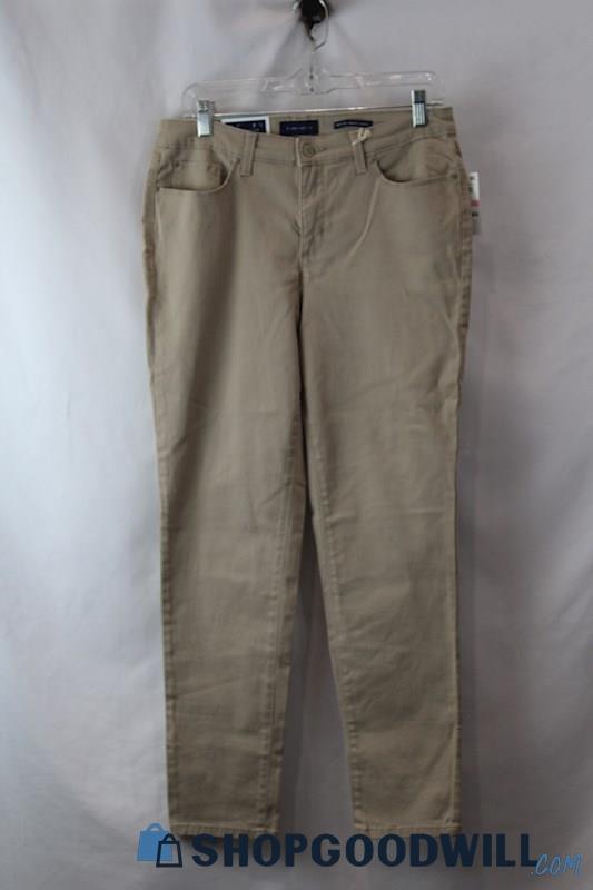 NWT Charter Club Women's Tan Skinny Leg Tummy Control Chino pant SZ 10