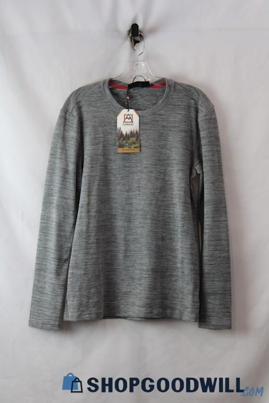 NWT Avalanche Heather Gray Fleece Long Sleeve T-Shirt sz S