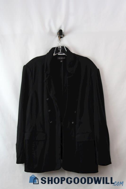 Lane Bryant Women's Black Double Breast Embellished Blazer Jacket sz 24