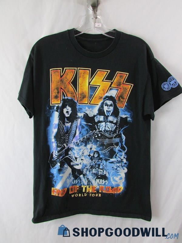 Kiss End of the Road World Tour 2023 5oth Anniversary Black Concert T-Shirt SZ S