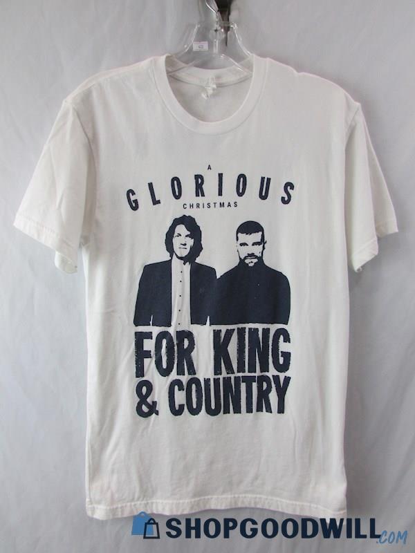 For King & Country A Glorious Christmas Tour 2017 White Concert T-Shirt SZ S 