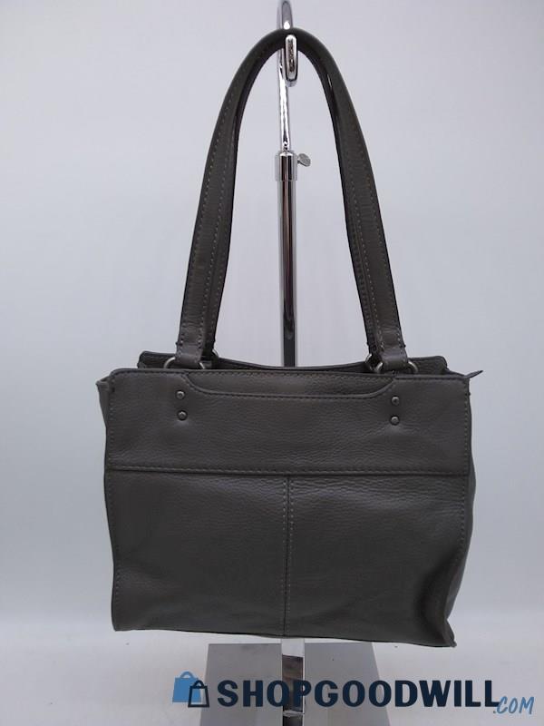The Sak Grey Pebble Leather Shoulder Handbag Purse 