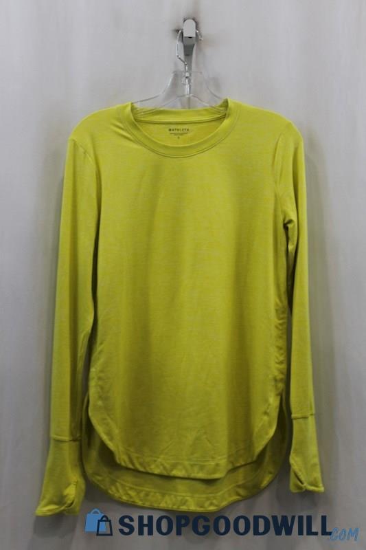 Athleta Womens Heather Yellow Tunic Sweatshirt Sz S