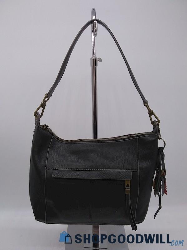 The Sak Alameda Black Pebble Leather Hobo Shoulder Handbag Purse 