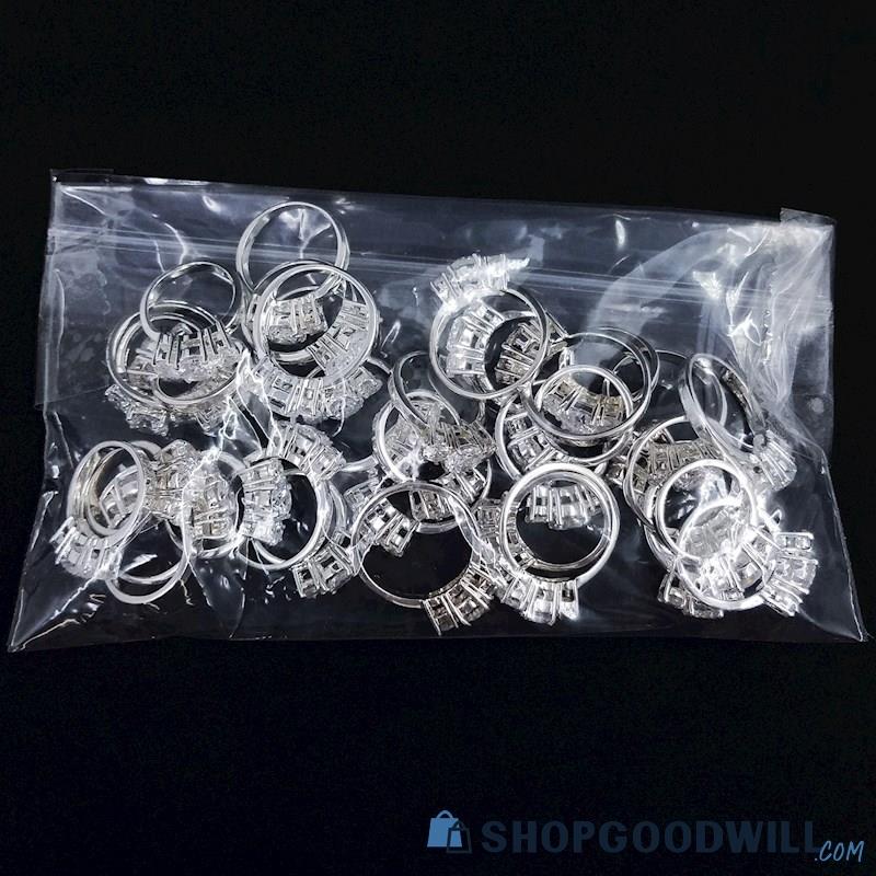3-Stone CZ Rings - Variety of Sizes (35 Rings) 