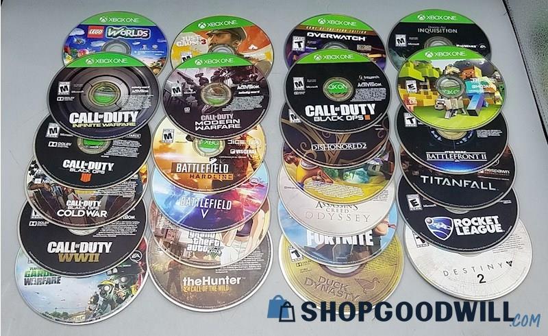  Loose Xbox One Game Discs Lot Call of Duty Battlefield Rocket League Star Wars