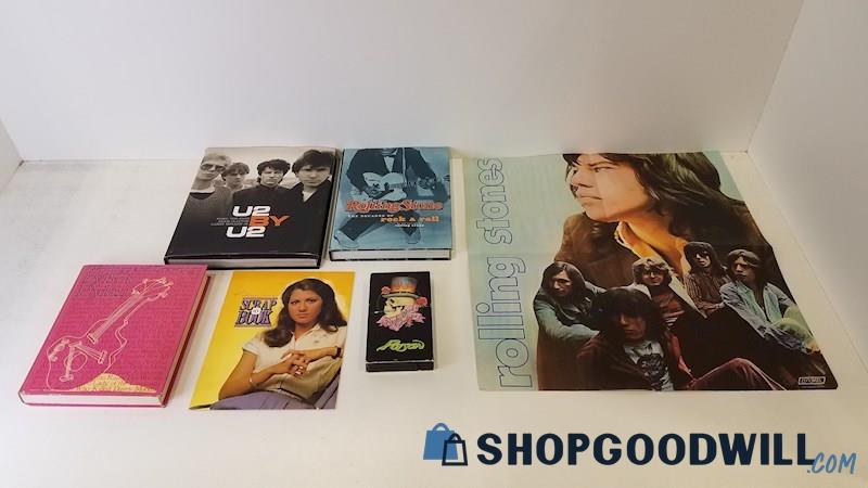 Vtg 1973-2006 Music Hist/Bio HC/SC U2 Rolling Stones Dylan Grant Poison VHS+