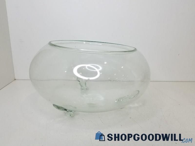 Cys Excel Glassware Hand Blown Candy Bowl Dish, Centerpiece, Vintage 