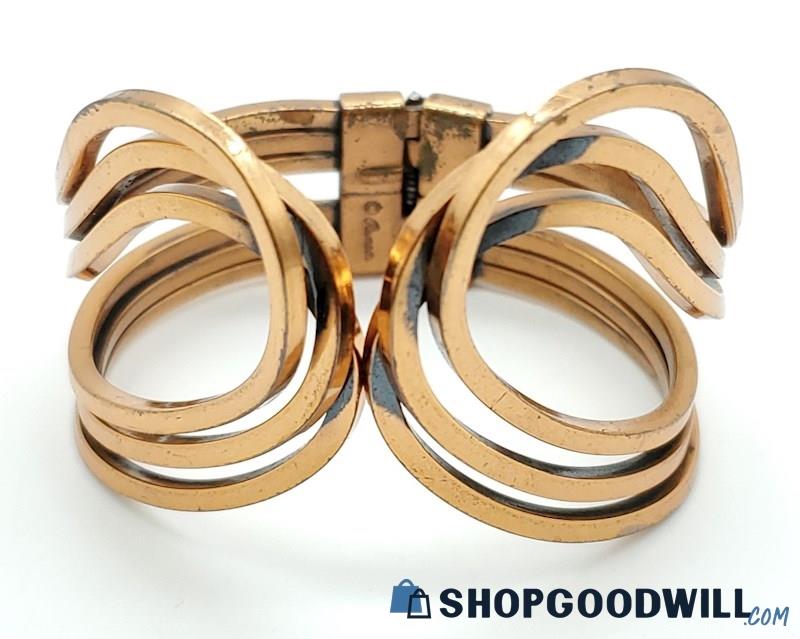 RENOIR Vintage Copper Hinged Clamper Bracelet