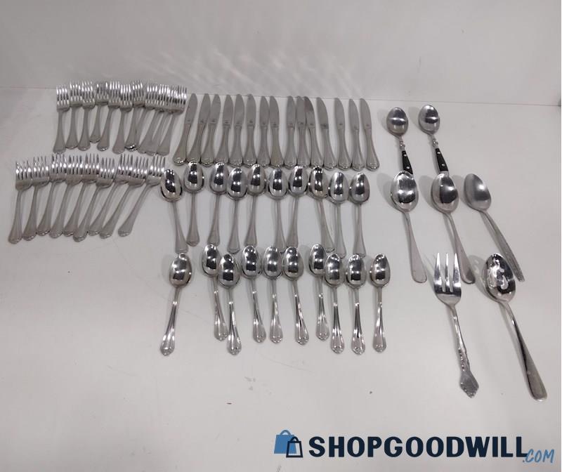 Pfaltzgraff Flatware Spoons Butter Knives Forks Serving Utensils Stainless Steel