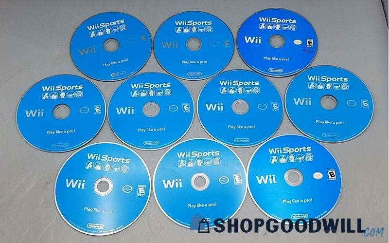  Loose Wii Sports Game Discs Lot For Nintendo Wii