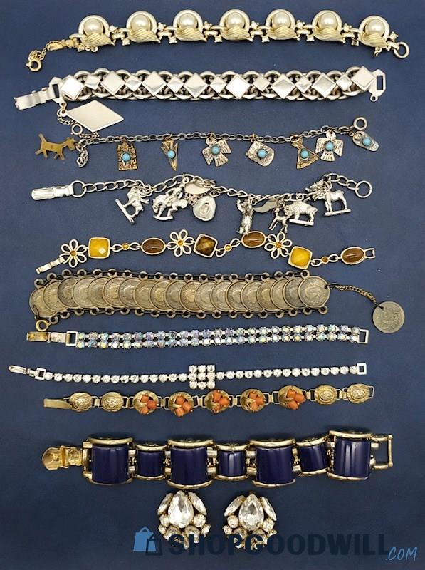 Vintage Costume Jewelry Bracelet Assortment