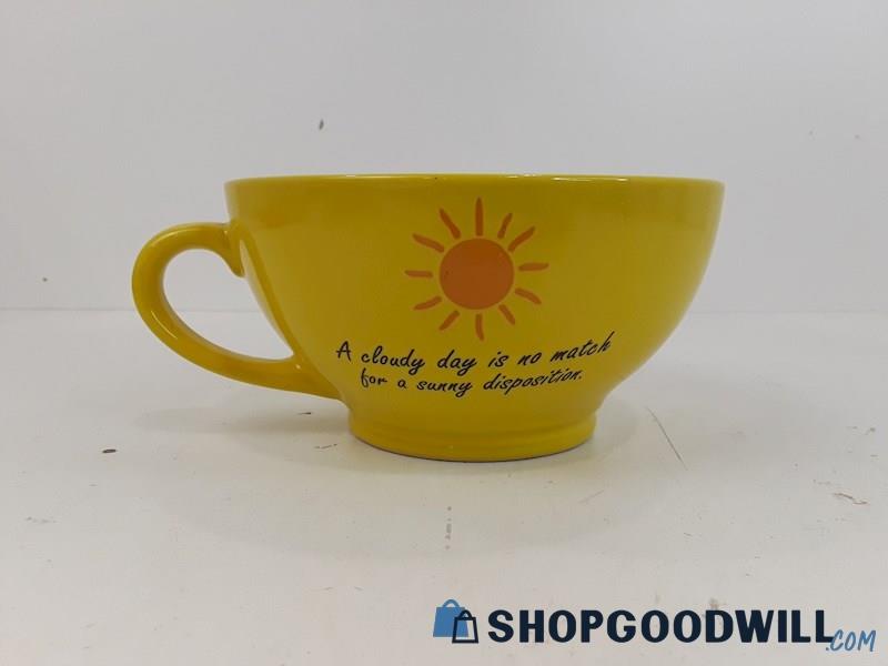 10 Strawberry Street 'A Cloudy Day Is No Match For A Sunny Disposition' Bowl Cup