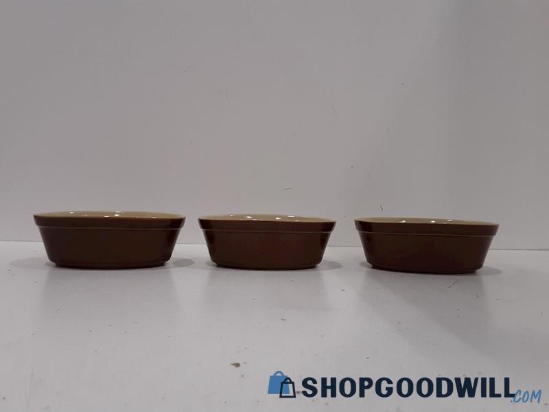 3 PC F21 215 Ceramic Like Oval Bowls UNBRANDED