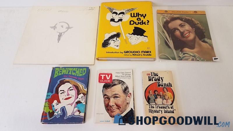Vtg 1970-3 Hollywood HC/SC Movies Music Marx Bros Bewitched Brady Bunch Taylor+