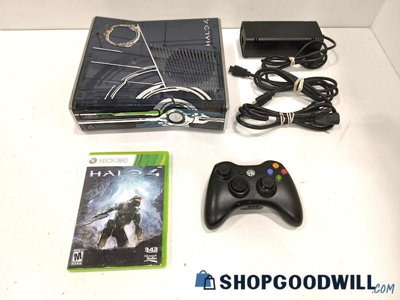 Microsoft XBOX 360 Halo 4 Edition Console W/Controller, Cords and Game-tested