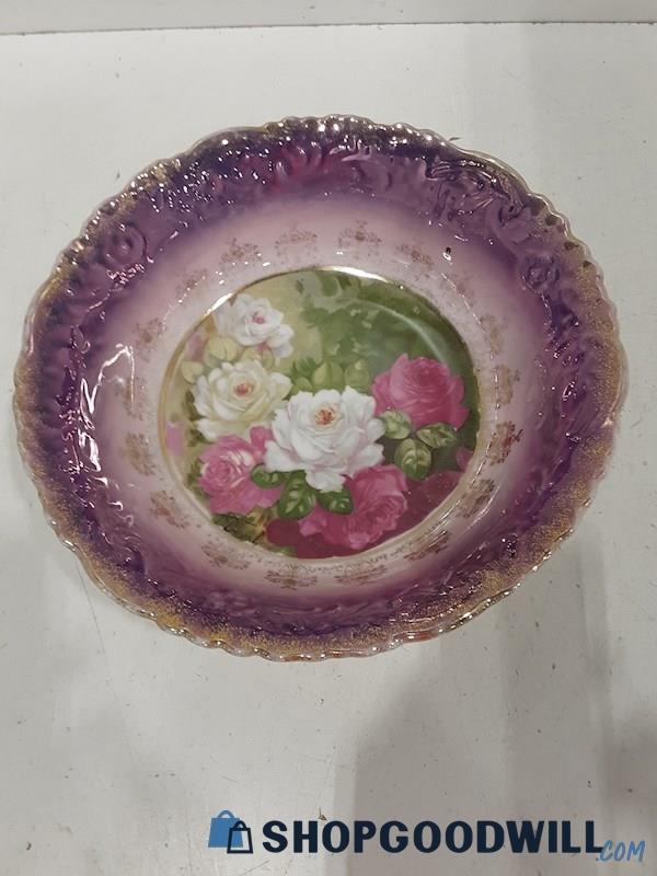 Lot of 4 Floral Dishes & Bowls Lot - GERMANY 