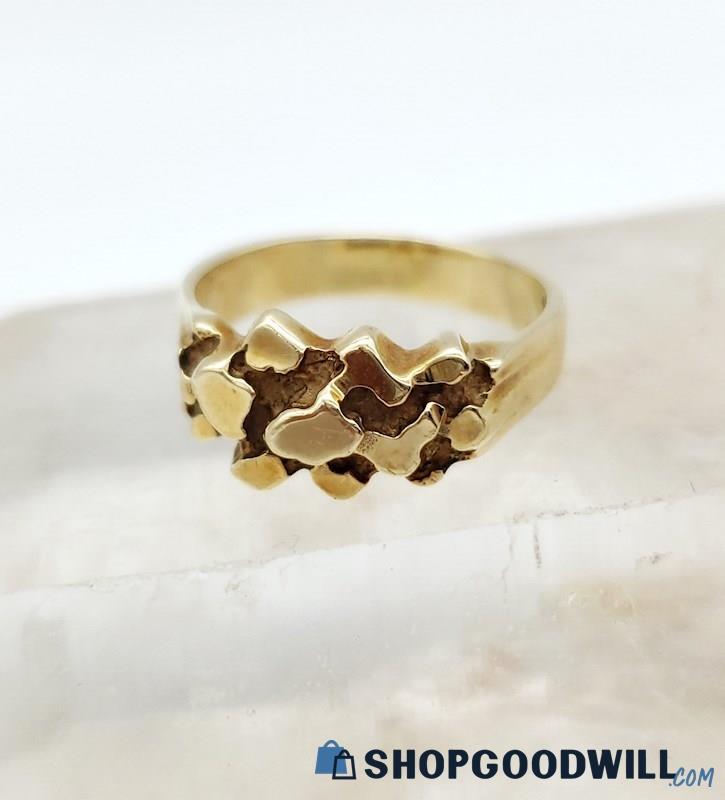 10k Yellow Gold Nugget Ring 4.24 grams Size 7 1/4
