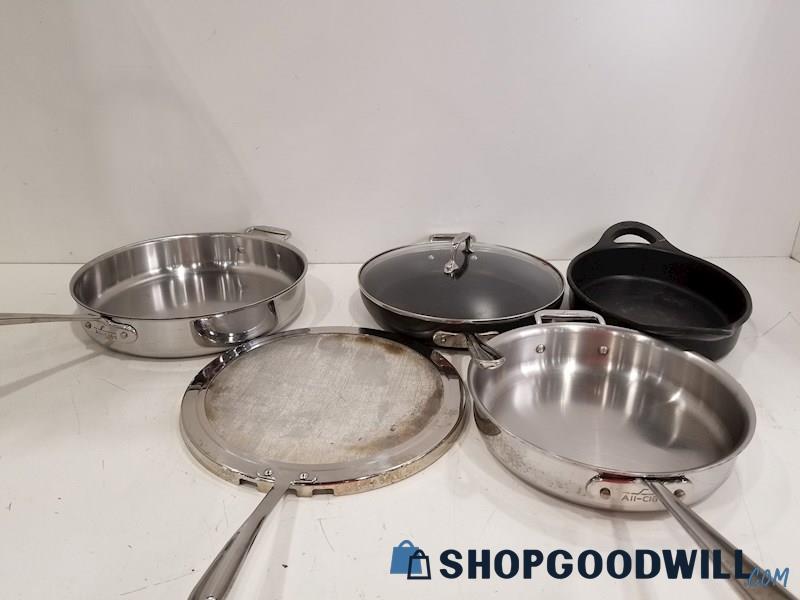 5PCS All-Clad Brand Kitchenware Stainless Steel Looking
