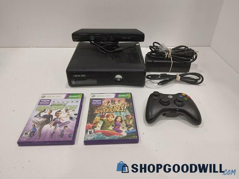 XBOX 360 Console W/Game, Cords and Controller-tested